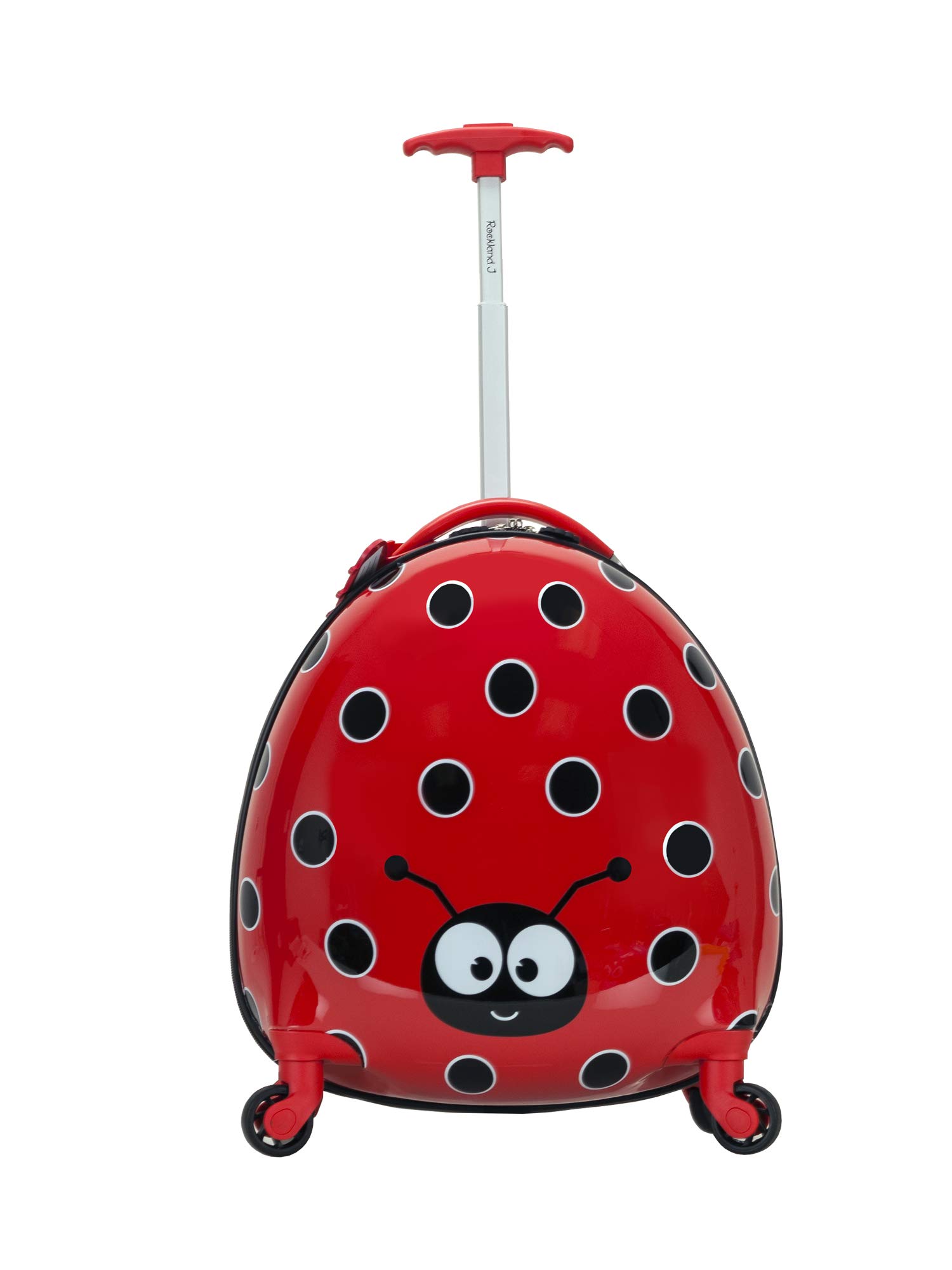 Rockland Jr. Kids' My First Hardside Spinner Luggage, Telescoping Handles, Ladybug, Carry-On 19-Inch Image