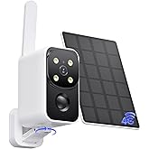 SEHMUA 4G LTE Cellular Security Camera - No WiFi Needed, Portable for Home Outdoor & Indoor Use, Solar Powered, 180° Auto Pan, Motion Detection, 2K Color Night Vision