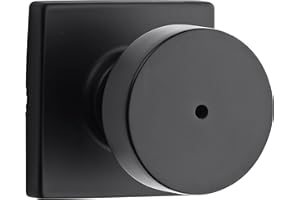 Weiser Cambie Matte Black Door Knob, Interior Door Handles/Privacy Knobs for Bedroom and Bathroom Doors, Keyless Bathroom/Bed