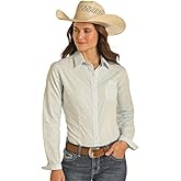 Panhandle Women's Blue Stripe Button Down Shirt