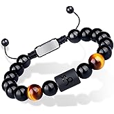 Purdvro Non-tarnish Zodiac Bead Bracelet Leo Gifts for Men Women,Black Onyx Stone Star Sign Constellation Horoscope Jewelry