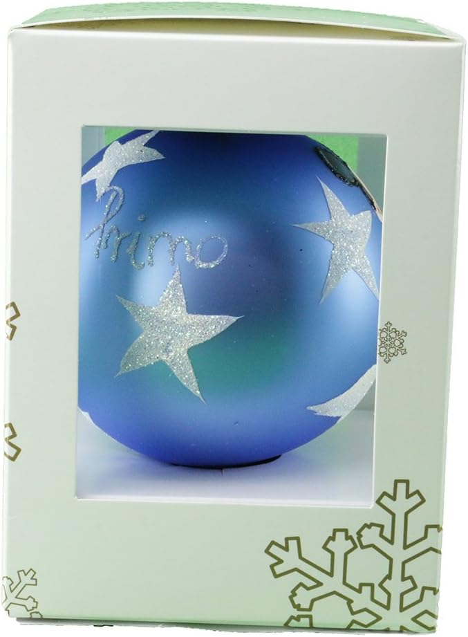 Boule De Noël En Verre Bleu Avec Mickey Le Mon Premier Noël