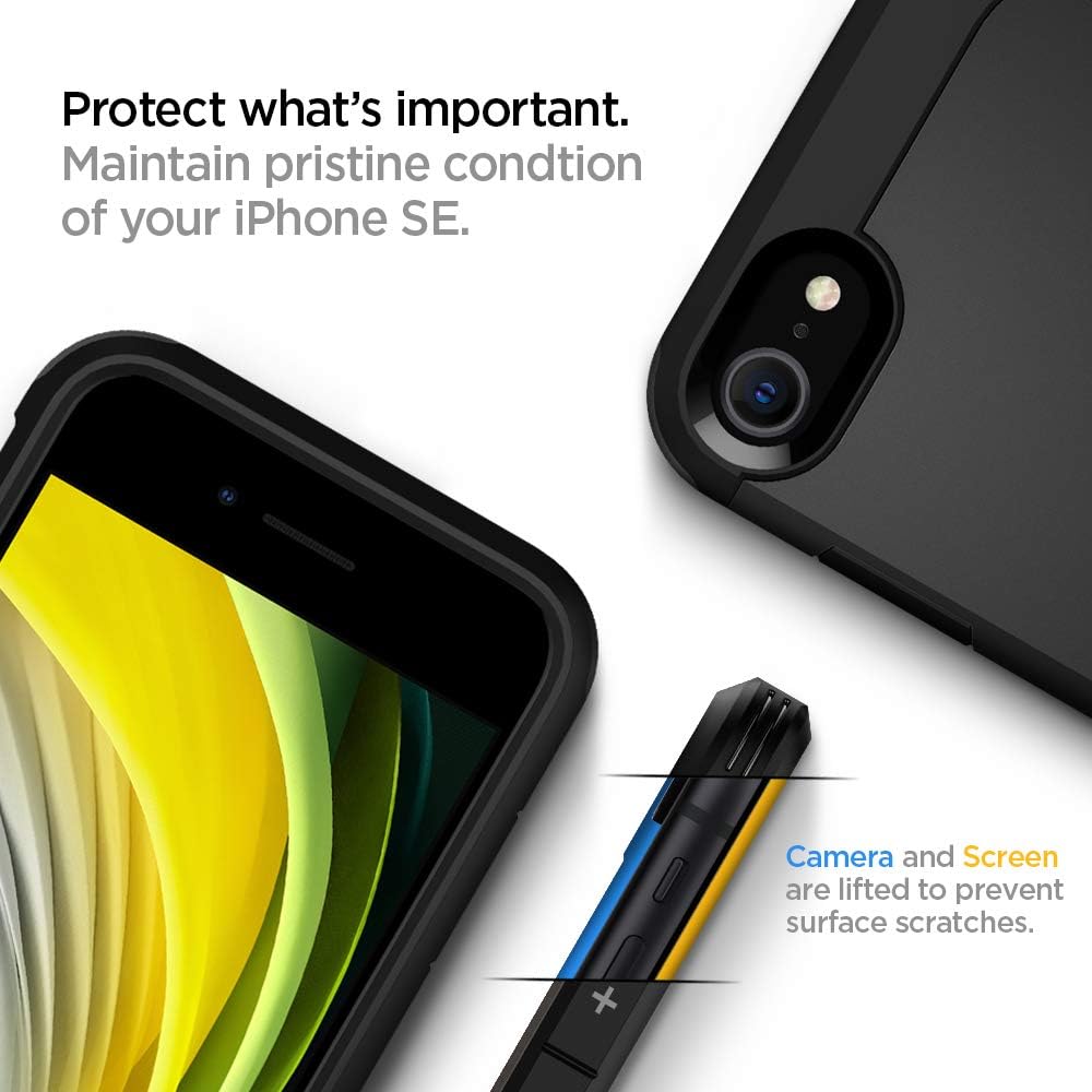 Spigen Tough Armor Case Compatible with iPhone SE/8/7 - Black, iPhone SE 2022/2020/8/7 - Image 5