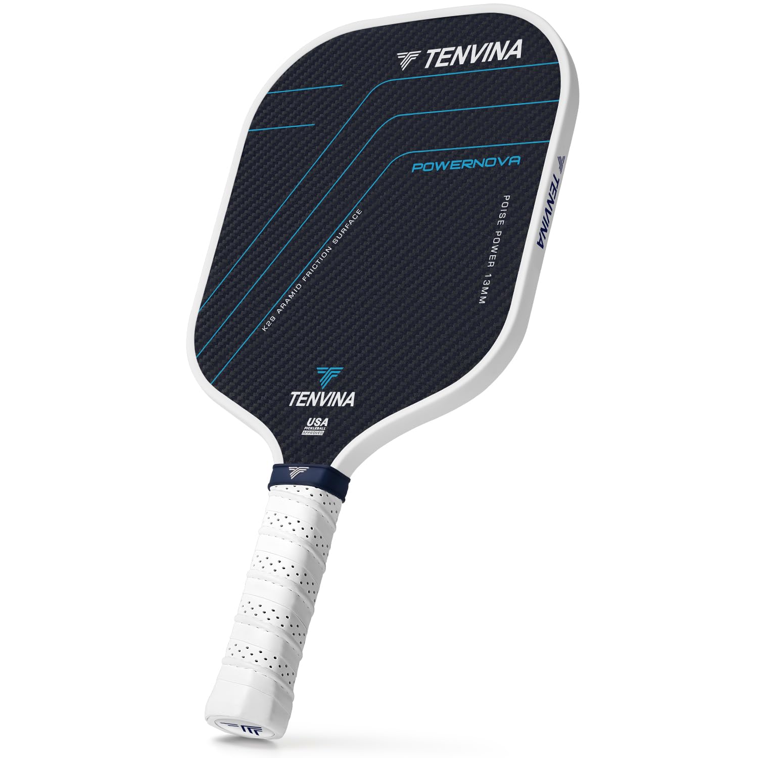 Photo 1 of TENVINA Pickleball Paddles, 2025 POWERNOVA K29 Aramid and Carbon Textured Fiber Pickleball Paddle with TPP Honeycomb Core, Forceful Spin and Explosive Power of USAPA Approved Pickle Ball Paddles