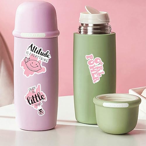 VSCO Stickers for Hydro Flask, Light Pink Vinyl Waterproof Water