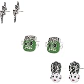Madison Tyler Halloween Earring for Women | 3 Pair Mask Lightning Earrings Set | Halloween Party Holiday Stud Earrings Jewelry Hypoallergenic