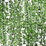 Houkr 84 Ft-12 Pack Artificial Ivy, Fake Lifelike