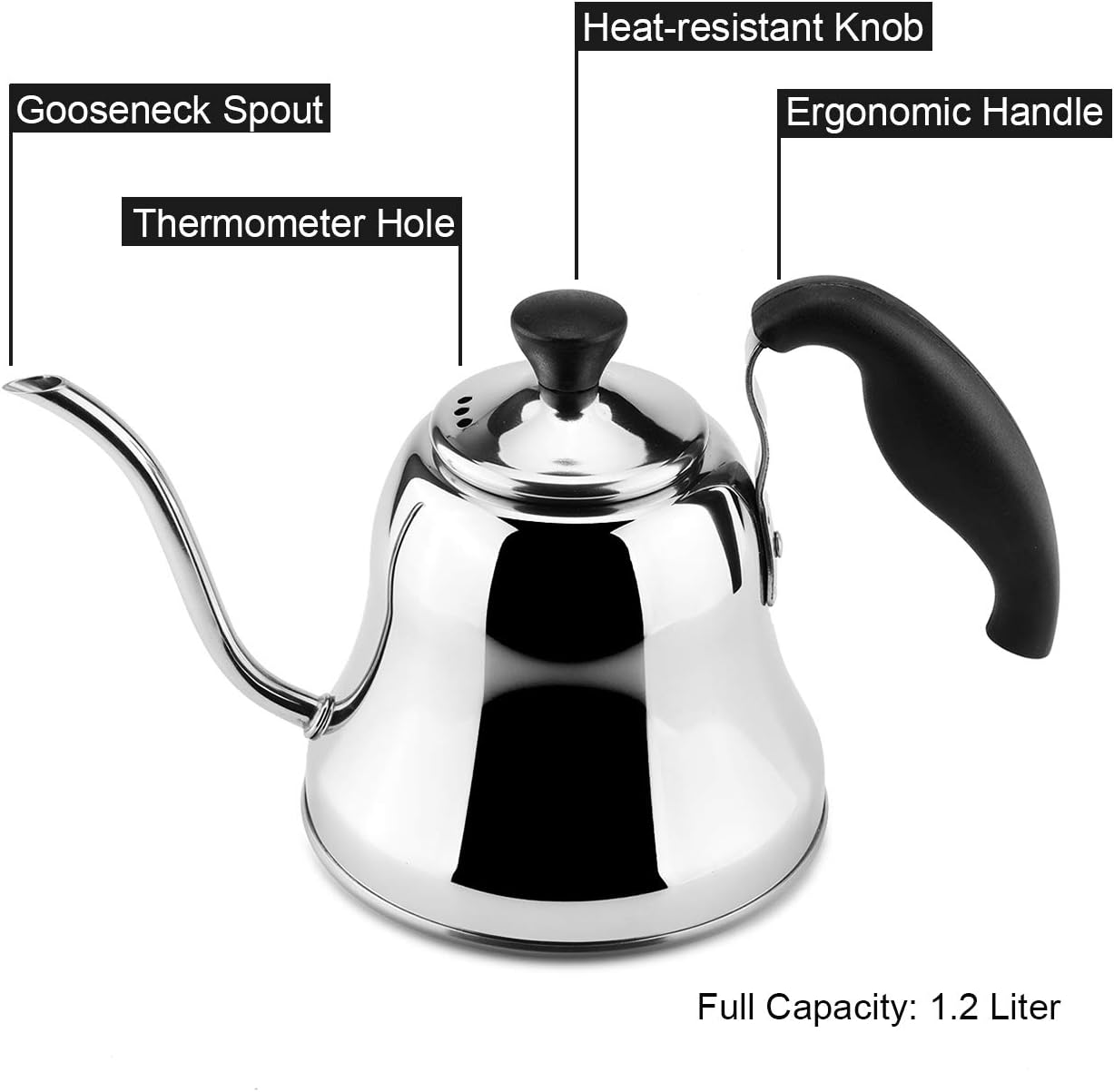 Chefbar Tea Kettle Gooseneck Coffee Kettle Pour Over Coffee Kettle