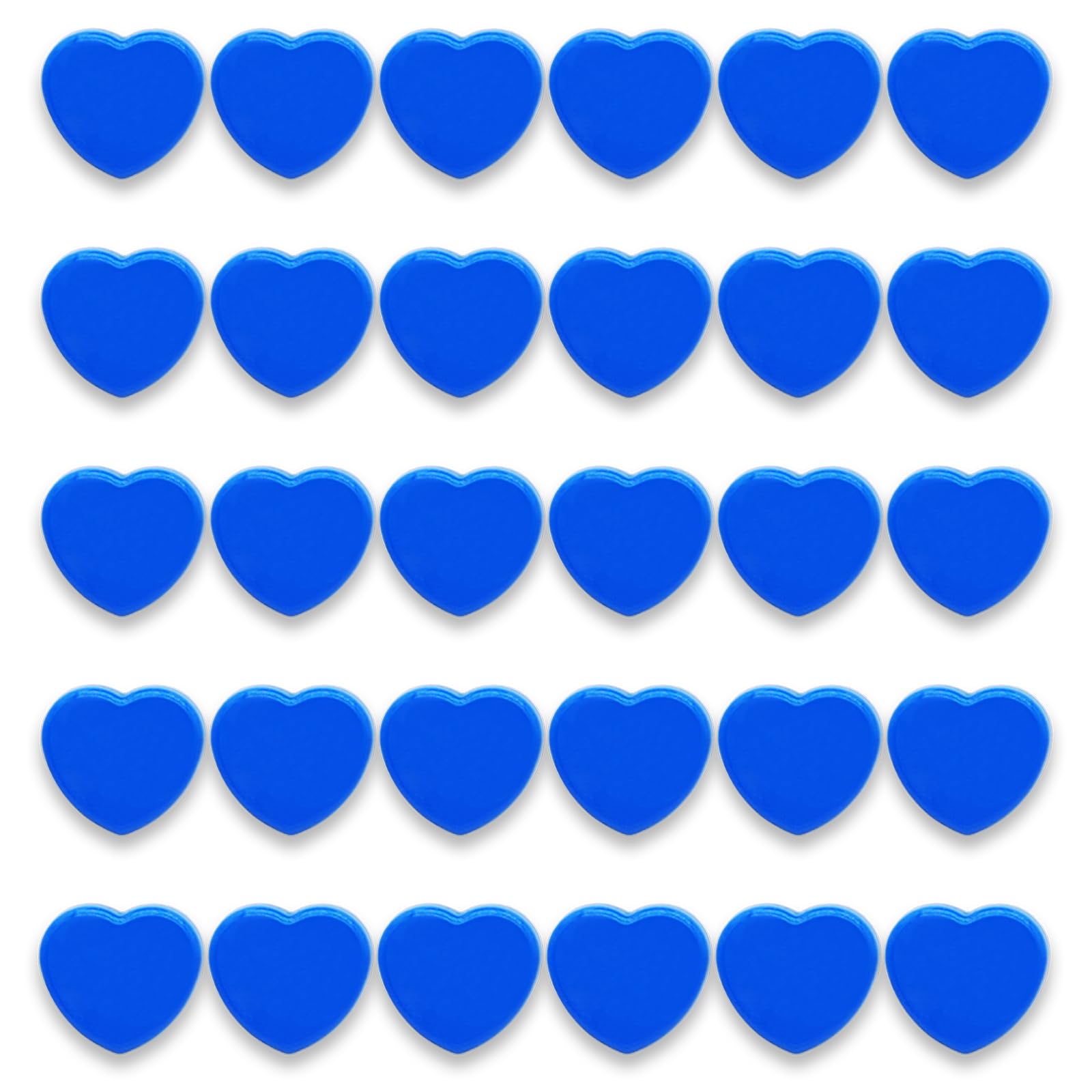 PYJLBX Strong Fridge Magnets, 30Pcs Blue Heart Whiteboard Magnets, Heavy Duty Mini Magnets for Adults, Small Cute Notice Board Magnet for Crafts, Office, Kitchen, Refrigerator, School, Home Organiser