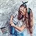 Cloudo Boho Headbands For Women Wire Wrap 4 Pack Vintage Red Girls Headband Elastic Bunny Ears Stretchy Adjustable Hair Bands