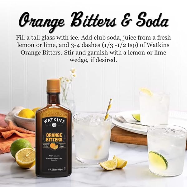 WATKINS ORANGE COCKTAIL BITTERS, 11 OZ.