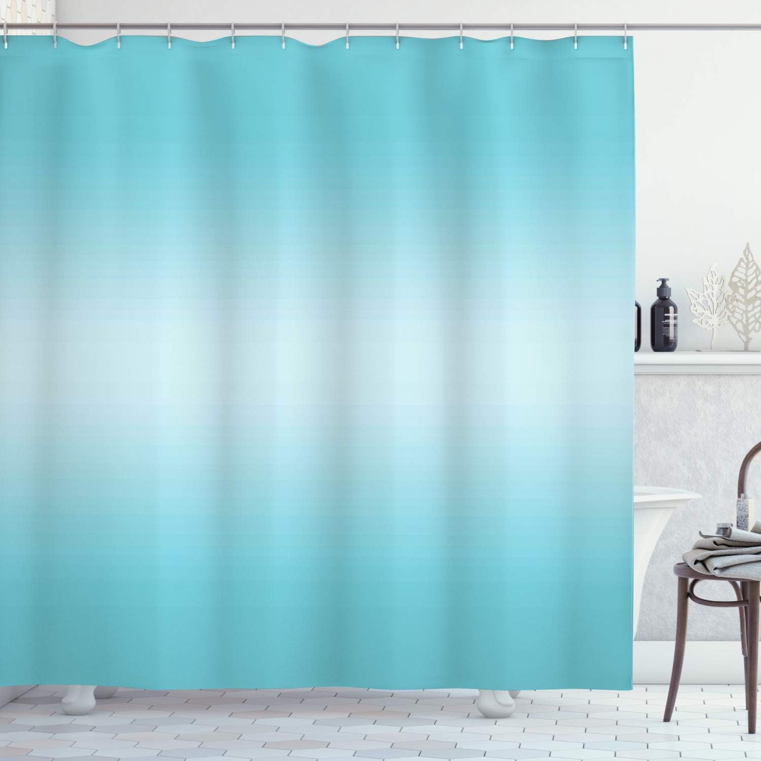 Ambesonne Ombre Shower Curtain, Open Blue Sky on a Spring