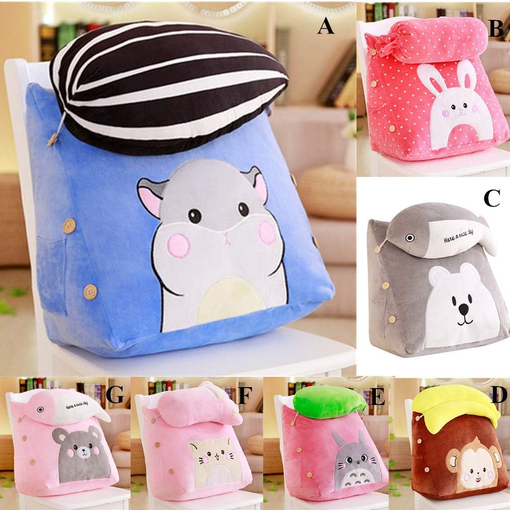 Backrest Pillow?Stuffed Sitting Back Neck Support Bed Pillow for Comfort While Reading & Relaxing Chair Car Seat Sofa Rest Cushion: Kitchen & Dining