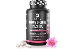 B Life Company Myo-Inositol & D-Chiro Inositol 40:1 for Women | I Inositol Supplement for Women | Hormone Balance, Fertility & Cycle | Vitamin B8, Insulin & Flo Ovarian Support | 240 Caps