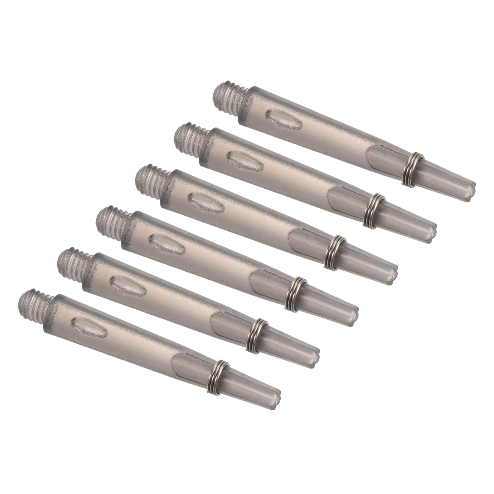 PATIKIL 35mm Dart Shafts, Medium 2BA Thread Plastic Dart Stems Dart Accessories for Steel Tip - 6 Pack (Black)