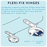 Croydex Hartley Flexi-Fix Soft Close Toilet Seat Light Oak view 2