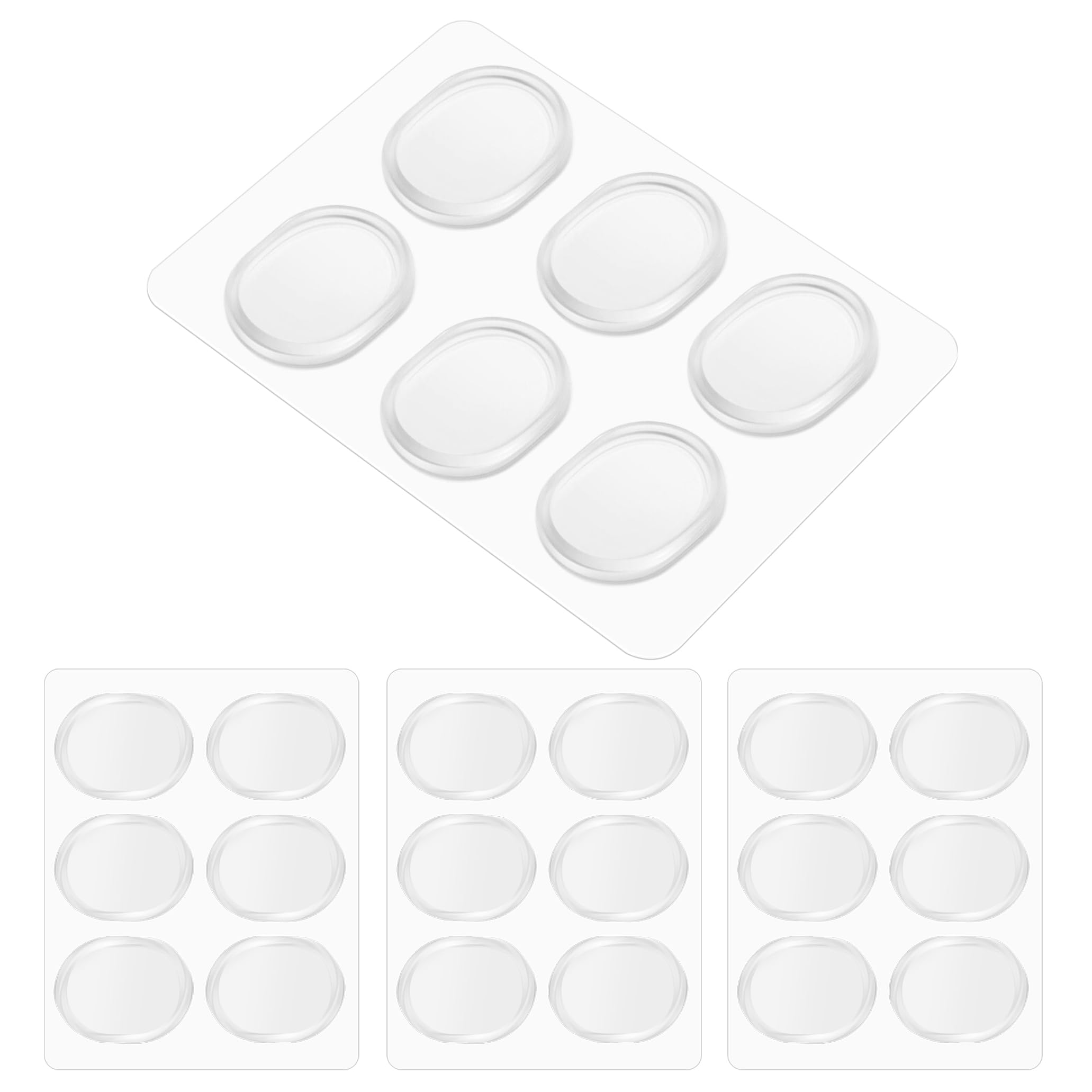 Flexzion Drum Head Dampeners - 24 Pieces Clear Reusable Washable Sticky Silicone Drum Gels for Dampening Resonance & Control Overtones, Snare Drum Dampeners for Precise Sound Quality of Drum & Cymbals