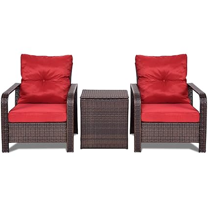 Amazon.com: TANGKULA Conversation Set 80 Piece Outdoor All Weather ...