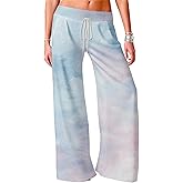 domirica Wide Leg Lounge Pants Women Plus Size Elegant Trousers Elastic Waist Pants Drawstring Business Casual Trousers