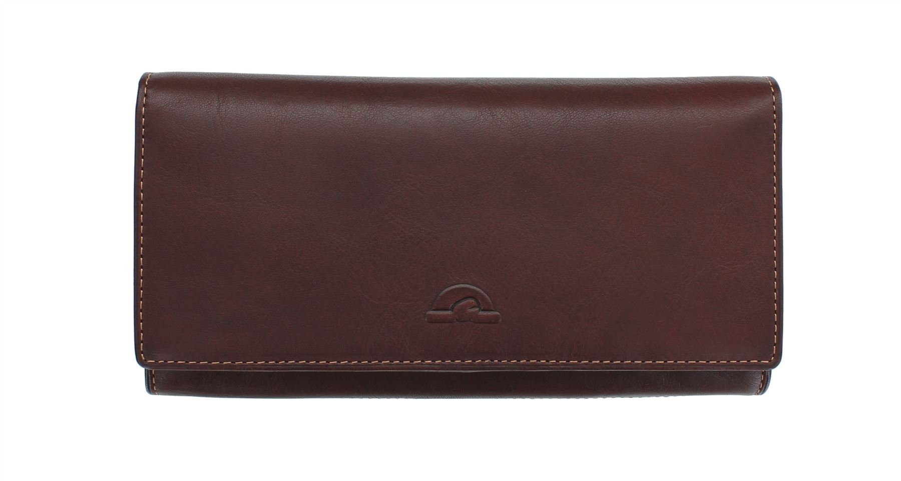 Tony Perotti Full Grain Leather Flap Over Purse with RFID Protection 1006_1 Brown