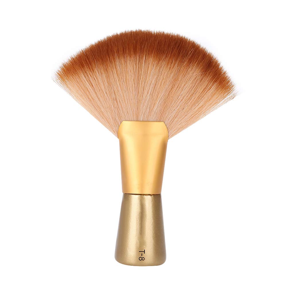 Soft Fan-shaped Brush Barber Hair Cutting Salon Neck Face Duster Brush, Stylish Hair Cutting Tools Hairdressing Attachment with Handle Suit for Stylist Barber