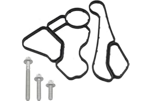 ATSUCH Oil Filter Housing Gasket Oil Filter Housing Bolt Seal Kit Compatible with BMW 1 SERIES M 128i 135i 323i 325xi 328i 328xi 330i 330xi 335i 530i 535i M2 X4 X5 X6 Z4,Replace for 11428637821 11428637820