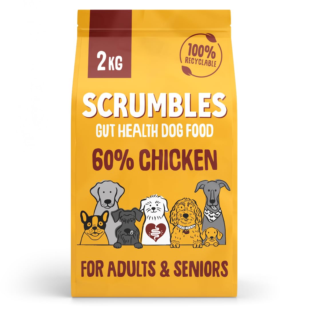 Scrumbles Dry Dog Food with Fresh Chicken, 2 kg (Pack of 1),package may vary