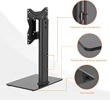 GRIFEMA Universal TV Stand 17-43 In Swivel 30° 4 Levels 8mm Glass Black view 5