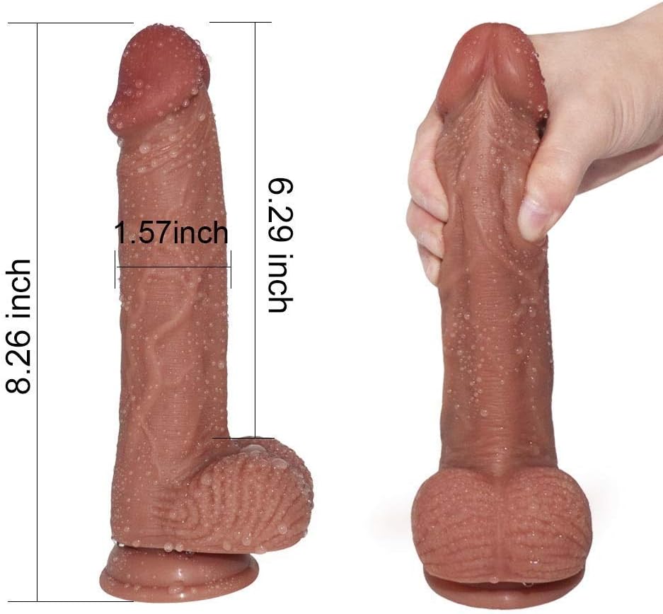 DaDou Realistic Soft 8.26 inch Silicone Hands Huge Massage with Strong Suction Cup for Women Mén DaDou