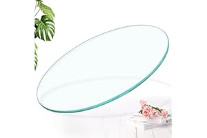 LNKHMK 40" Round Glass Table Top, 3/10"(8mm) Inch Thick Tempered Pencil Edge Polish Glass Protector Replacement Suitable for Dining Table, Coffee Table, Office Table, Side Table