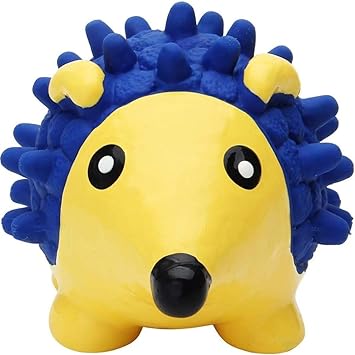 Petlicious & More Rubber Squeaky Hedgehog Chew Toy for Pet Dog (Large)