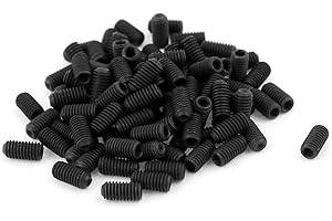 uxcell M3x6mm 12.9 Alloy Steel Hex Socket Set Cap Point Grub Screws 100pcs