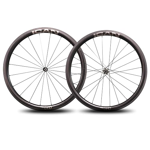 ICAN Alpha 40 Max 1435g 40mm Carbon Road Bike Wheelset 700C Rim