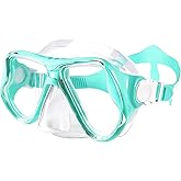 Keary Swimming Goggles Snorkel Diving Mask for Adult Men Women Youth, Anti-Fog 180°Clear View Swim Goggles with Nose Cover