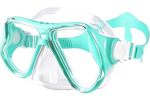 Keary Swimming Goggles Snorkel Diving Mask for Adult Men Women Youth, Anti-Fog 180°Clear View Swim Goggles with Nose Cover