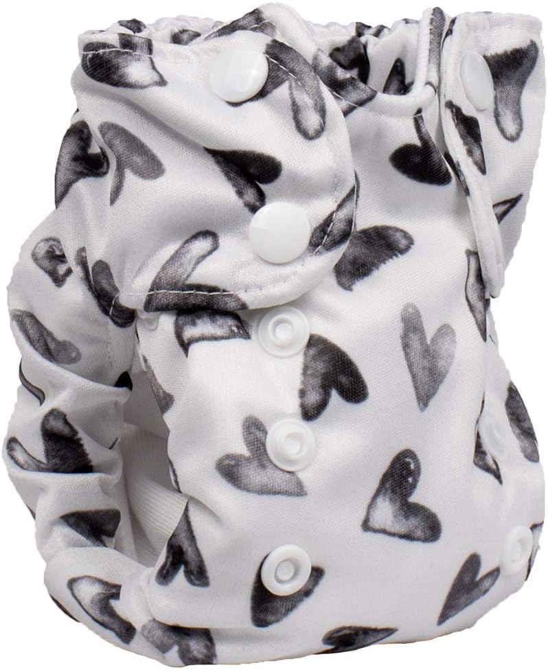 No Prep Cloth Diaper for Newborns – Smart Bottoms Born Smart 2.0 – Washable, Reusable – Natural Fiber Interior - Made in the USA