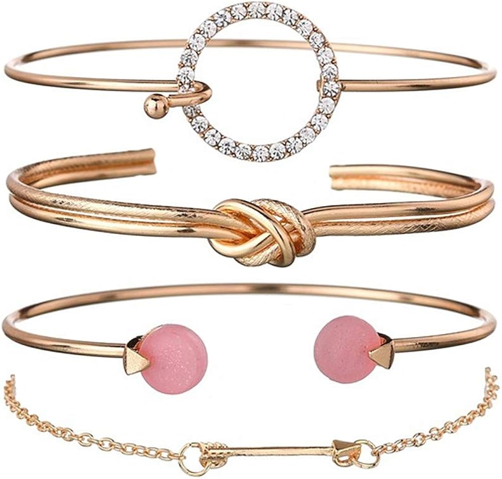 Bambus Perlen Armband Set Für Damen - Ästhetischer Rosen Schmuck Im Chinesischen Stil - Harz Armbänder Für Teenager