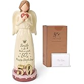 NINNSSOT 50th Birthday Gifts for Her, Happy 50th Birthday Decorations for Women Turning 50, Ideas Cake Toppers Party Home Decor Angel Figurine for 50 Year Old Mom, Wife, Sister, Daughter