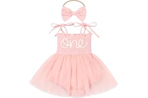 IDOPIP Baby Girl Berry One 1st Birthday Outfit Boho Romper Smocked Ruffle Tutu Dress with Headband for Cake Smash Photo Shoot