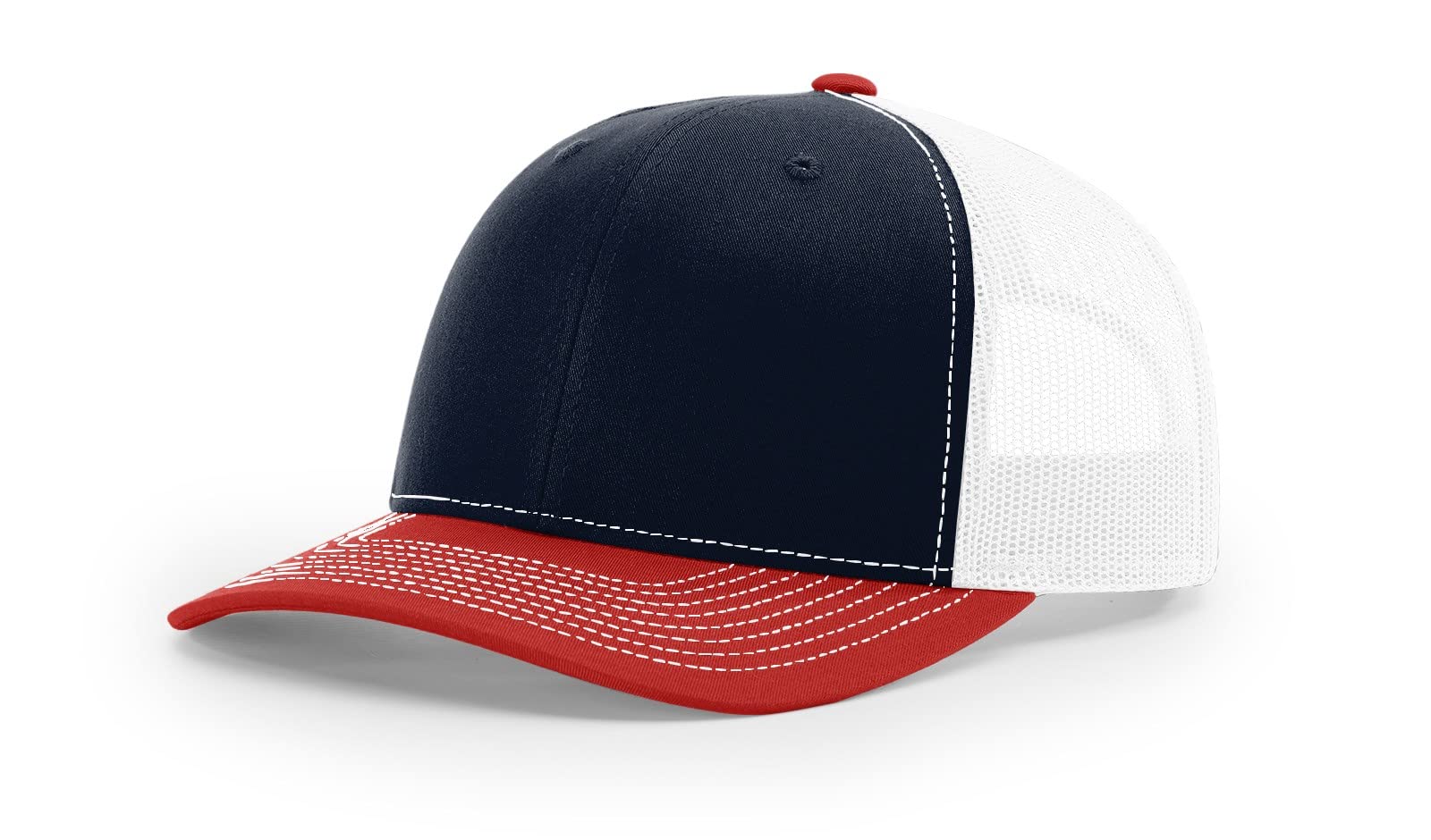 Richardson 112 Trucker Hat Navy/White/Red, OSFM