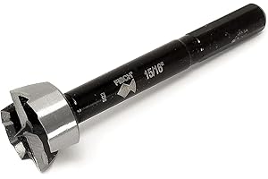 Fisch Black Shark 15/16” Forstner Drill Bit, Premium Forged Steel Bit for Woodworking, Precision Wave Design, No-Slip Shank –