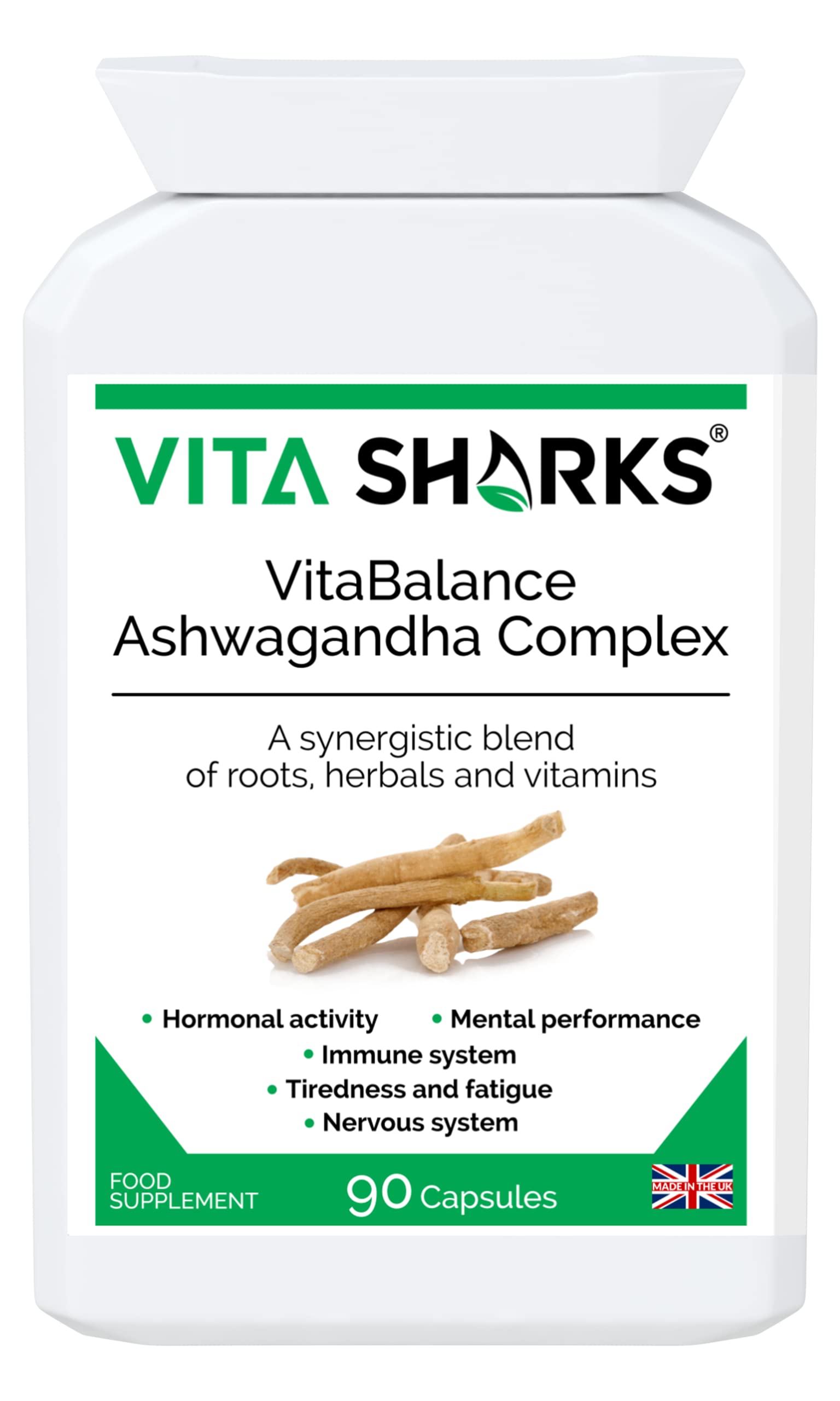 VitaBalance Ashwagandha Complex: Stress Relief & Adaptogen | Vegan | Supports Energy, Strength & Hormone Balance | Ayurvedic Blend