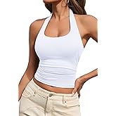 GREAIDEA Halter Tops for Women Trendy 2026 Summer Going Out Tops Sexy Backless Sleeveless Workout Tank Top Cute Y2k Clothes