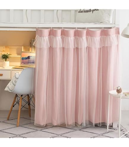 Cortina Opaca Para Litera O Cama Cabina - 2x1.35 M, Poliéster, A Prueba De Luz Y Polvo, Incluye Ganchos Y Cuerda