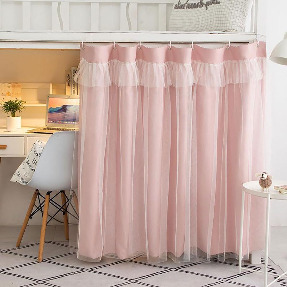 Photo 1 of XGOPTS 1 Panel Dorm Bunk Bed Curtain Students Dormitory Bottom Bed Cloth Curtain Dustproof Single Bed Blackout Curtains Net Panels Loft Bedding Canopy Tent Spread Curtain Shading Drapes
