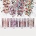 NICOLE DIARY 4 Boxes Unicorn Gradient Nail Glitter Sequins Iridescent Flakies Tips Pink Rose Red Colorful Ultra-thin Nail Decoration