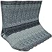 Working Person's 689 Black 4-Pack Merino Wool Hiking Socks - Made In The USA (Large)