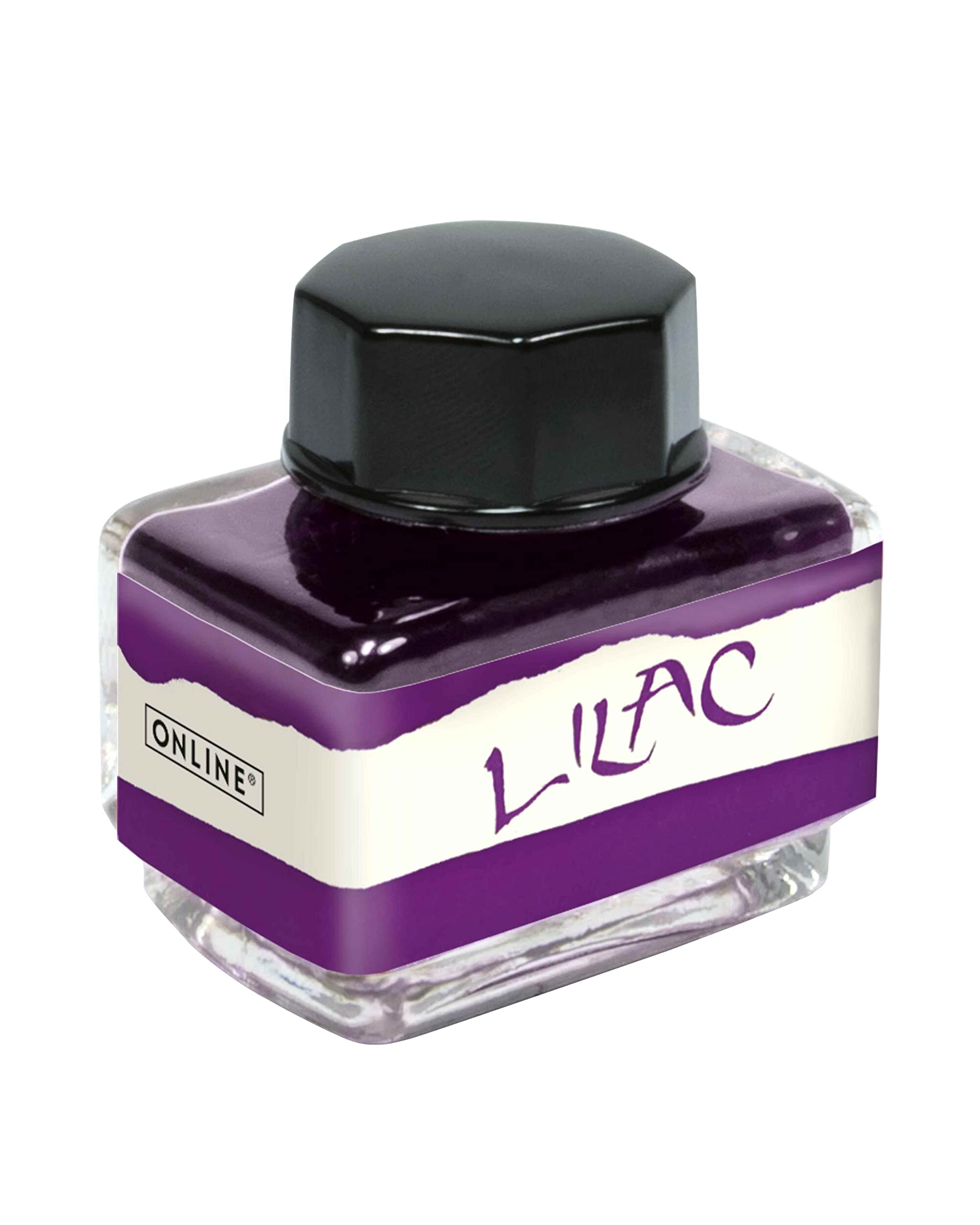 ONLINE Lilac Ink Bottle 15 ml, Waterbased Fountain Ink for Calligraphy, Handlettering, Writing, Glass Bottle — image 1