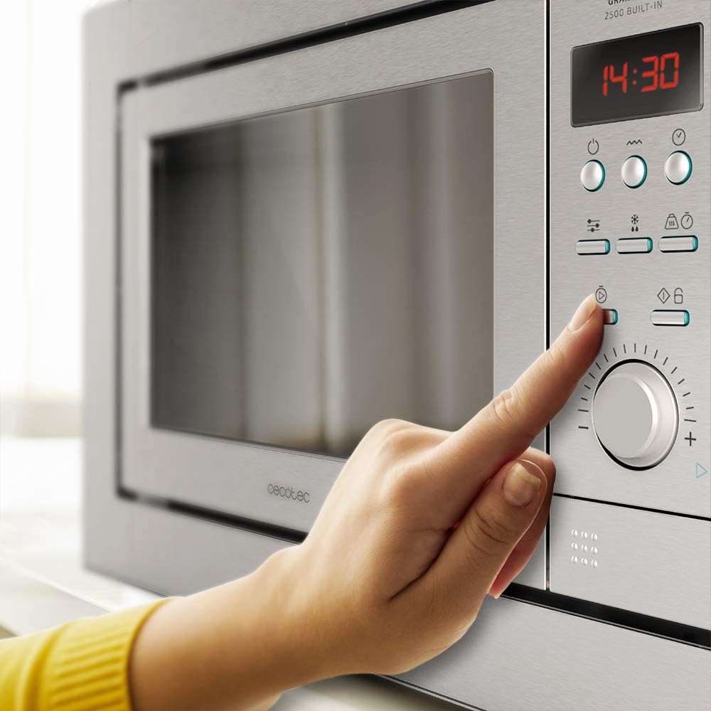 Cecotec Microonde ad incasso GrandHeat 2500 Steel 10 funzioni predefinite.  25 litri di capacità con grill da 900 W di potenza Grandi elettrodomestici  urban-earth.co.uk