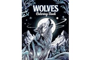 Wolves Coloring Book: Beautiful Wolf Designs for Relaxation, Stress Relief, and Creative Coloring for Adults and Teens